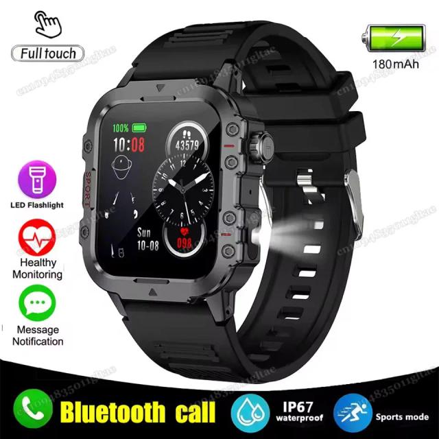 Relógio Inteligente Militar HT30 GPS Lanterna 100+ Modos de Esporte para Homens