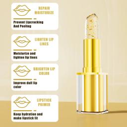 Batom que muda de cor, batom ph cristal dourado que muda de cor, brilho labial brilhante hidratante de longa duração 24 horas - Image 3