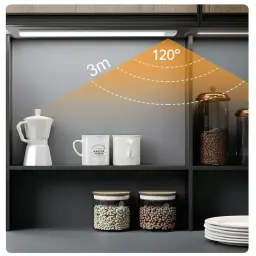 USB tipo C recarregável LED gabinete luz, sensor de movimento, lâmpada para cozinha, iluminação de armário, 20cm, 30cm, 40cm, 50cm, 60cm - Image 2