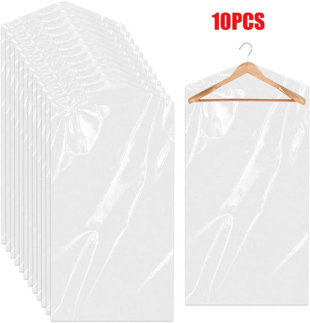 Capas de Vestuário Plástico Transparente 100x60cm - Proteção Premium para Roupas