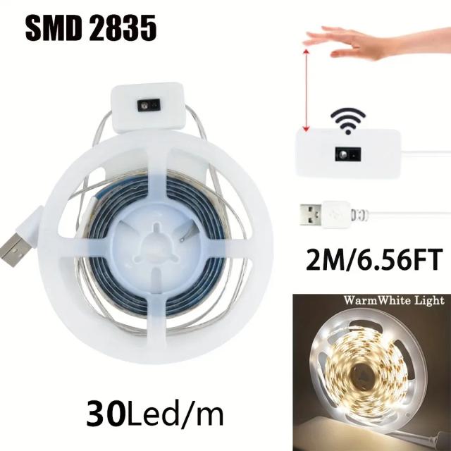 USB LED Strip Lights Smart Dimmer Hand Scan Sensor Switch DC 5V