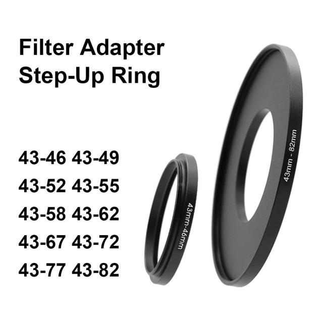 Anel Adaptador de Filtro de Lente de Câmera 43mm para Múltiplos Tamanhos