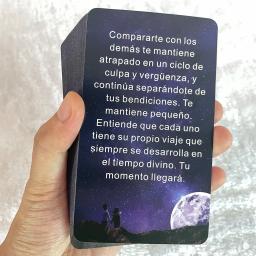 Baralho de tarô espanhol, cartas oracle do universo, tarô de palavras-chave, cartas de mensagens de espírito, para iniciantes, tarô versão espanhola, 12x7cm - Image 3
