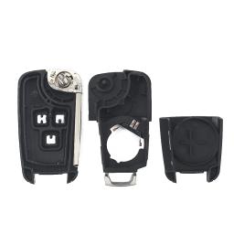 Keyyou flip dobrável remoto chave do carro escudo para chevrolet cruze epica lova camaro impala 2 3 4 5 botão hu100 lâmina - Image 6