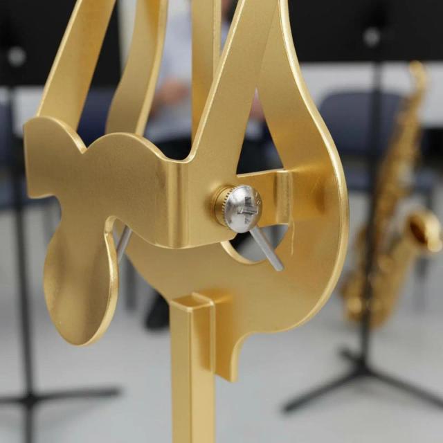 Clipe de Música Compacto para Saxofone, Suporte de Ferro para Partitura de Saxofone Alto, Clipe Seguro para Uso em Processões