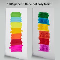 Papel de desenho artístico a5/a4, 120gsm, 20/50 peças, caneta marcadora, cor opaca para animação de desenho animado, pintura, arte, estudantes, suprimentos - Image 2