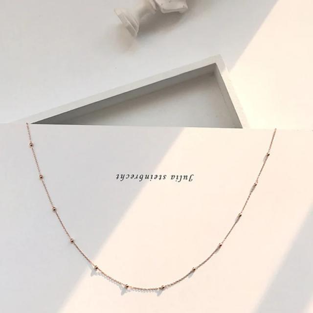 Colar Pingente Cristal Redondo Prata Corrente Pescoço Feminino Moda Coreana Joia Estética Casamento Charme