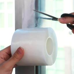 Isolamento de janela para clima de inverno, fita de vedação sem resíduos, transparente, isolamento de rascunho de janela, fita de filme de vedação para portas e janelas - Image 1