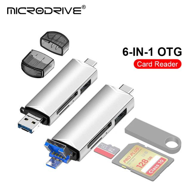 Adaptador USB-C 3 em 1 Leitor de Cartão SD/Micro SD e USB 3.0