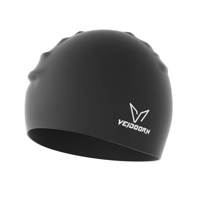 Touca de Natação Veidoorn Silicone Impermeável Profissional Adulto