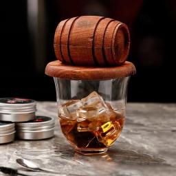 Defumador de Whisky de Madeira para Coquetéis, Infusor de Bebidas Espirituosas, Ferramenta de Bar para Homens, Pais, Maridos, Namorados, Família e Amigos - Image 1