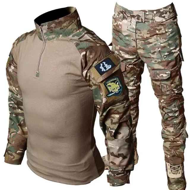 Conjunto Tático Airsoft Camuflado Masculino para Treinamento e Caça