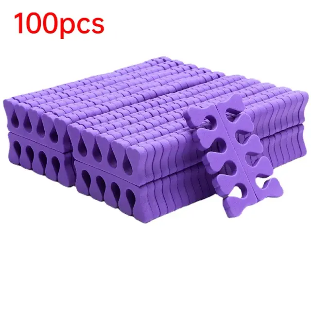 Separadores de Dedos para Unhas 100/200 Unidades - Ferramentas de Pedicure Gel UV