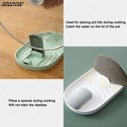 1 pçs policromado dobrável estilo nórdico pote titular tampa pá rack de armazenamento prático utensílios multifuncionais para suprimentos cozinha - Image 3
