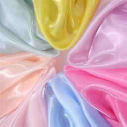 Tecido de Organza com Glitter Efeito Água, Vendido por Metro, para Vestuário, Hanfu, Saias de Casamento, Costura DIY, Tecido de Designer Brilhante, Rosa Suave e Azul - Image 4