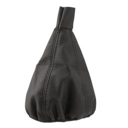 Couro do plutônio mudança de engrenagem do carro vara gaiter boot capa à prova de poeira universal caixa de velocidades lidar com proteção preto capa de mudança de engrenagem do carro - Image 2