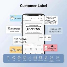 Niimbot-Mini Impressora Térmica Bluetooth, Anti-Óleo Adesivo, à prova d'água, Adesivo de Papel para Tag do Escritório, Fabricante de Etiquetas, B21, B1, B203 - Image 3
