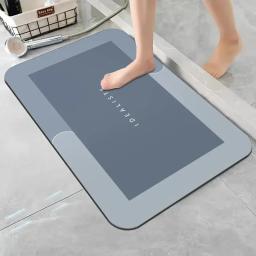 Tapete de Banho de Terra Diatomácea Super Absorvente Antiderrapante de Secagem Rápida Macio para Chuveiro, Lavanderia, Quarto, Cozinha, RV e Banheiro - Image 1