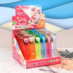 6 pçs sabor frutado aquoso brilhante conjunto de brilho labial claro gel hidratante brilho labial feminino lábios maquiagem atacado - Image 6