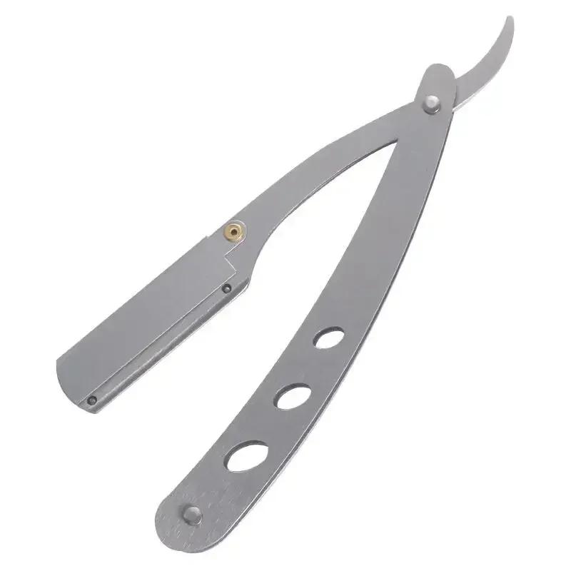 Navalha de Barbeiro Profissional em Aço Inoxidável com Lâmina para Homens - Navalha Manual Dobrável para Barbear - Image 1