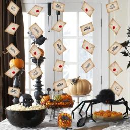 20 pçs flutuante mágico assistente carta de aceitação banner pendurado guirlanda para festa de halloween decoração ornamentos de árvore de natal - Image 2