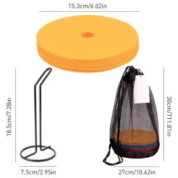 10 peças. Marcadores de Cone Plano para Futebol, Basquete e Treinamento de Agilidade e Velocidade - Equipamento de Treinamento Portátil e Indeformável - Image 2