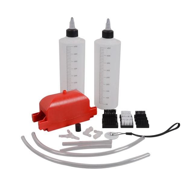 Kit de Limpeza e Lubrificação de Correntes para Motocicletas com Escova e 2 Garrafas