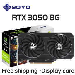 Placas Gráficas para Jogos SOYO NVIDIA GeForce RTX 3070 8GB/12G RTX3060Ti RTX3060 RTX3050 GPU de Desktop Componentes de Computador - Image 4