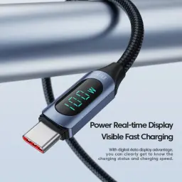 Toocki-Tipo C para Cabo Tipo C, Carregador de carregamento rápido PD, USB para USB C, Cabo de exibição para Macbook, iPad, Cabo de dados, 100W - Image 6