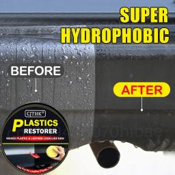 Restaurador de plástico para carro, produtos de limpeza de carro com brilho preto, restauração de couro plástico, polimento automático e reparo, renovador de revestimento - Image 4