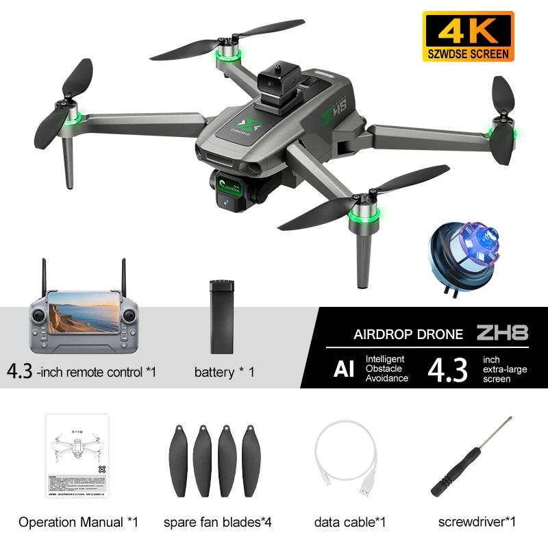 2026 Novo drone ZH8 4KHD com tela, motor sem escovas, lançamento aéreo, dobrável, grande, com controle remoto, quadricóptero para fotografia aérea e transmissão FPV em tempo real - Image 1