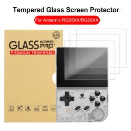 Protetor de vidro temperado anti-impressão digital tela de vidro temperado acessórios de película protetora para anbernic rg35xx/rg35xx plus - Image 1