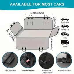 Capa Ideal para Banco de Carro, Melhore os Bancos do Seu Carro com Esta Capa Impermeável e Resistente a Arranhões para Cães! - Image 4