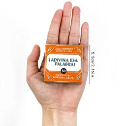 Cartas de jogo de tamanho mini espanhol "Nome que palavra!" 50 peças jogo de cartas jogo de cartas de reunião familiar jogo de acampamento - Image 6