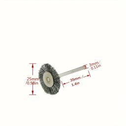 9 pçs mini escova de fio de aço broca ferramenta rotativa escova de limpeza roda metal remoção ferrugem disco polimento - Image 3