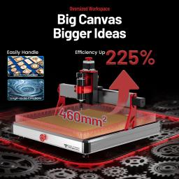 Twotrees TTC450 Ultra CNC Área de Gravação 460mm × 460mm Spindle de 500W Alta Precisão Baixo Erro - Image 3