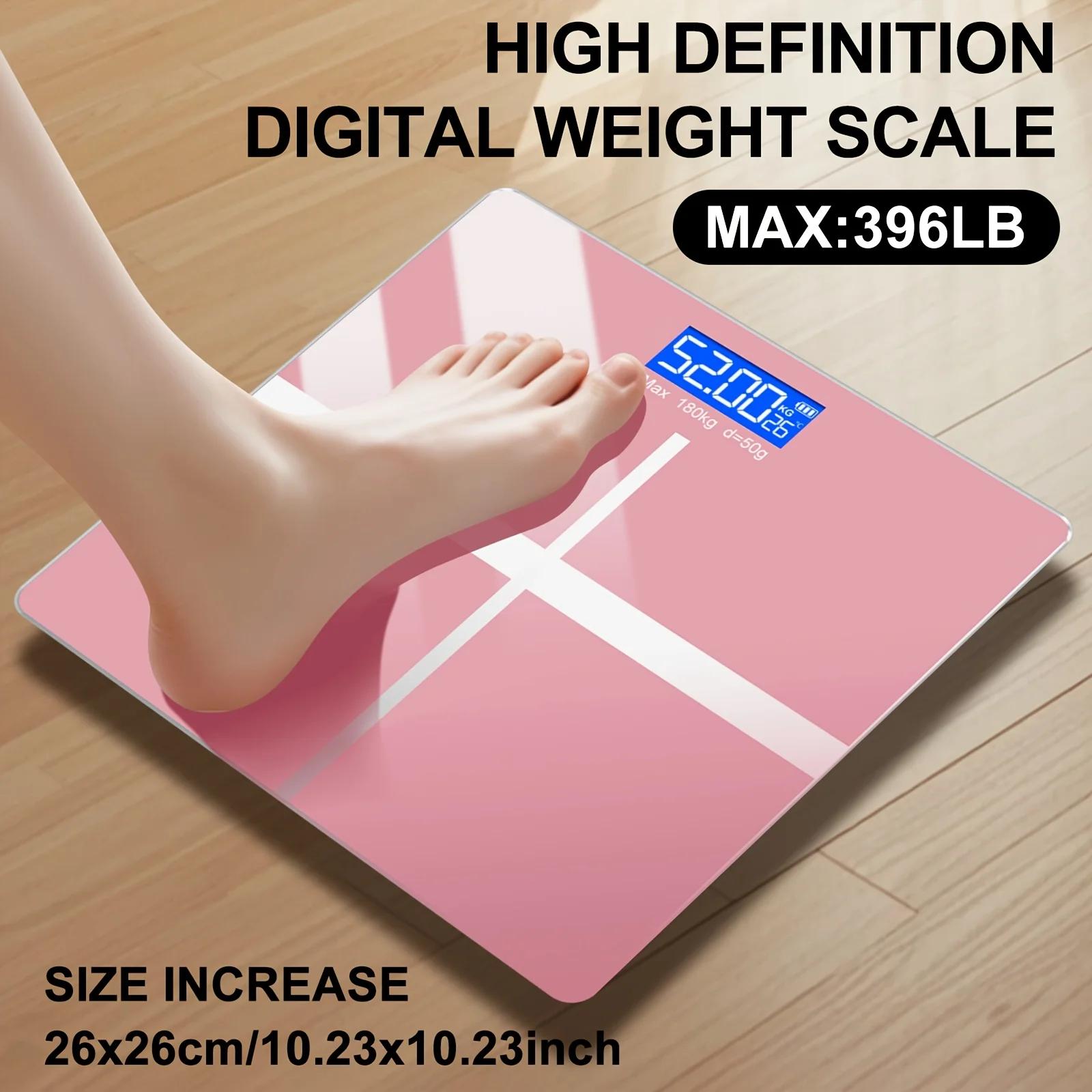 Balança digital de alta precisão: 396 lb/180kg de capacidade Grande LCD Indicador de bateria fraca Plataforma fácil de limpar para casa, academia, escritório - Image 1