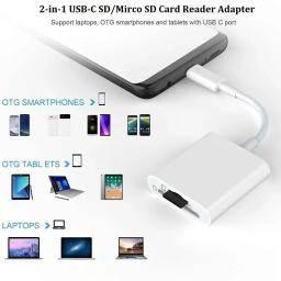Adaptador Leitor de Cartão de Memória Tipo C SD TF para Samsung Huawei Xiaomi, Conversor de Dados para Macbook, Laptop e Celular - Image 6