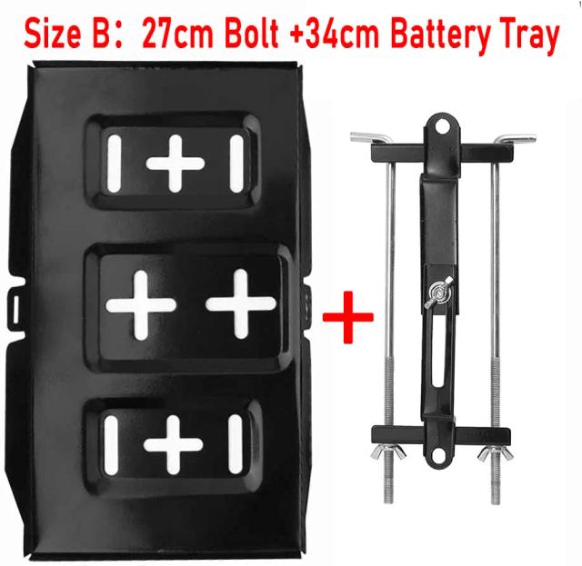 Suporte Universal para Bandeja de Bateria 27cm Armazenamento Montagem Acessório Carro SUV