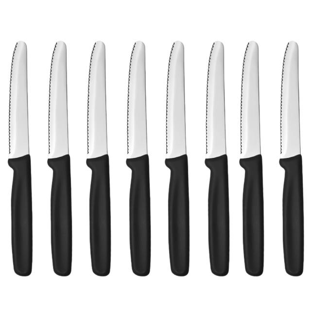 Conjunto de Facas para Carne Aço Inoxidável Serrilhado Redondo 4/6/8 Peças