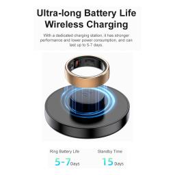 Uhoofit R10 Anel Inteligente com Doca de Carregamento Homens Mulheres Saúde Sono Monitoramento de Freqüência Cardíaca IP68 e 5ATM À Prova D 'Água Modo Multi-esporte - Image 5