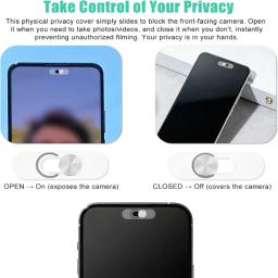 Capa de Webcam para Celular, Adesivo de Privacidade para Câmera Frontal para Galaxy Pixel e iPad, Adesivos Protetores Transparentes Ultra-Finos - Image 2