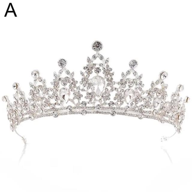 Tiara de Casamento em Cristal Prateado - Joia Nupcial para Cabelo