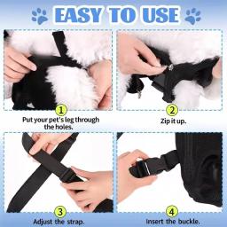 Mochila Transportadora de Animais de Estimação em Malha Respirável, Transporte Frontal Mãos-Livres para Cães e Gatos, Ideal para Viagens ao Ar Livre e Caminhadas, para Filhotes Pequenos e Gatinhos, Mais Vendida - Image 3