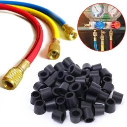 Ar condicionado do carro preto 1/4 ''mangueira de carregamento 1/4'' válvula junta coletor reparação kit vedação substituição acessórios do carro - Image 2