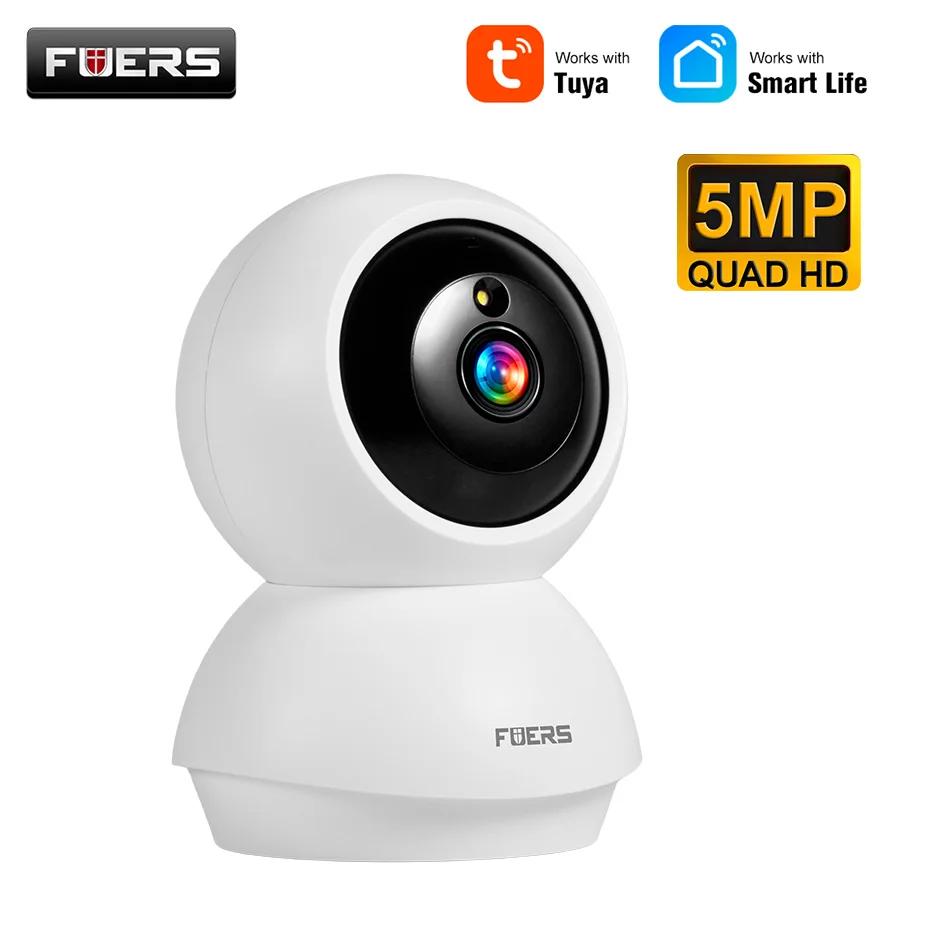 Câmera IP Fuers 4K 8MP, para uso interno, com Wi-Fi, sem fios, para vigilância, compatível com o aplicativo Tuya Smart Home, com função de rastreamento automático, sistema de segurança CCTV e monitor para bebés. - Image 1
