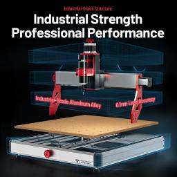 Twotrees TTC450 Ultra CNC Área de Gravação 460mm × 460mm Spindle de 500W Alta Precisão Baixo Erro - Image 4