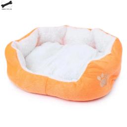 Lindamente alegria bonito animal gato cão camas para animais de estimação esteiras de pelúcia cão de estimação sofá cama de gato casa grande cobertor almofada cesta suprimentos 2810 - Image 4