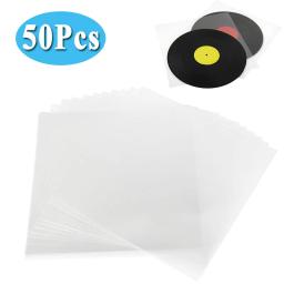 50 pçs lp registro mangas externas 32x32cm transparente opp disco de registro sacos de armazenamento protetores para turntable player lp vinil registro - Image 1