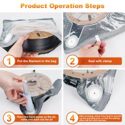 Saco a Vácuo 2.0 Aprimorado para Armazenamento de Filamento, Vedação Hermética Forte para PLA, ABS, PETG, Mantém o Filamento Seco, Peça para Impressora 3D - Image 4
